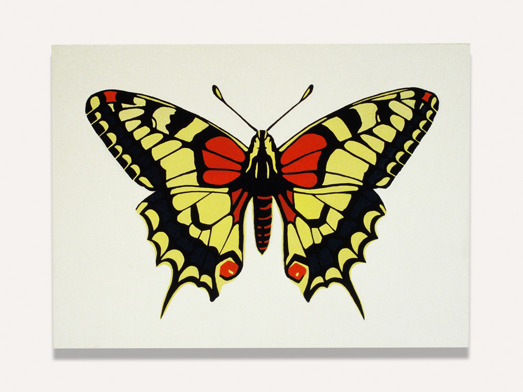 Claude Closky, ‘Machaon Butterfly,’ 1987, acrylic on canvas, 73 x 54 cm.